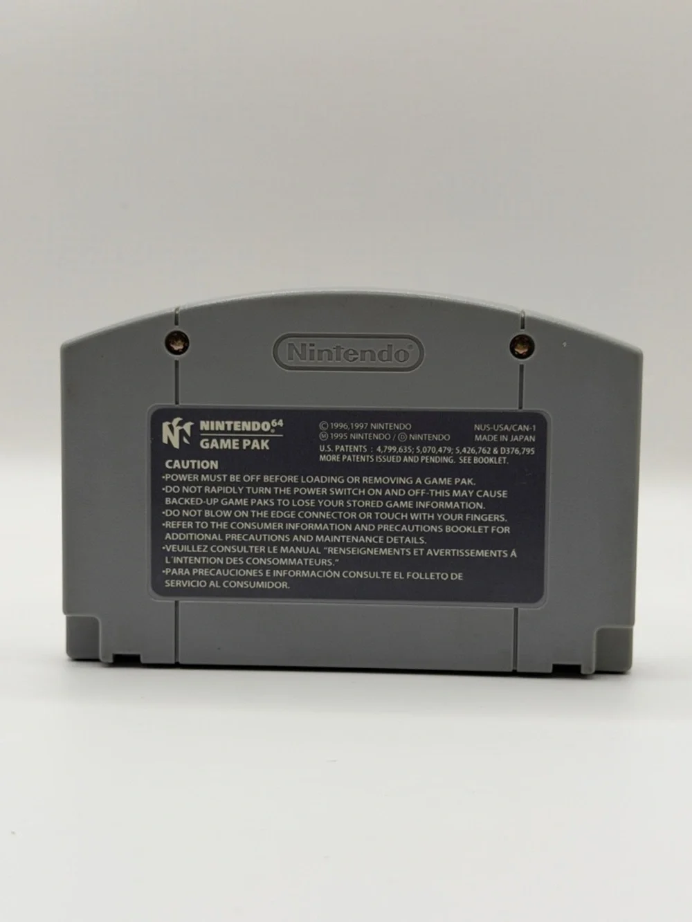 WCW/nWo Revenge Gray 1998 Nintendo 64 N64 Vintage Game‎ Cartridge